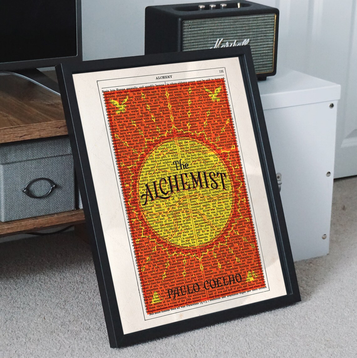 Paulo Coelho The Alchemist Vintage Dictionary Page Book Art Print Poster - Image 2