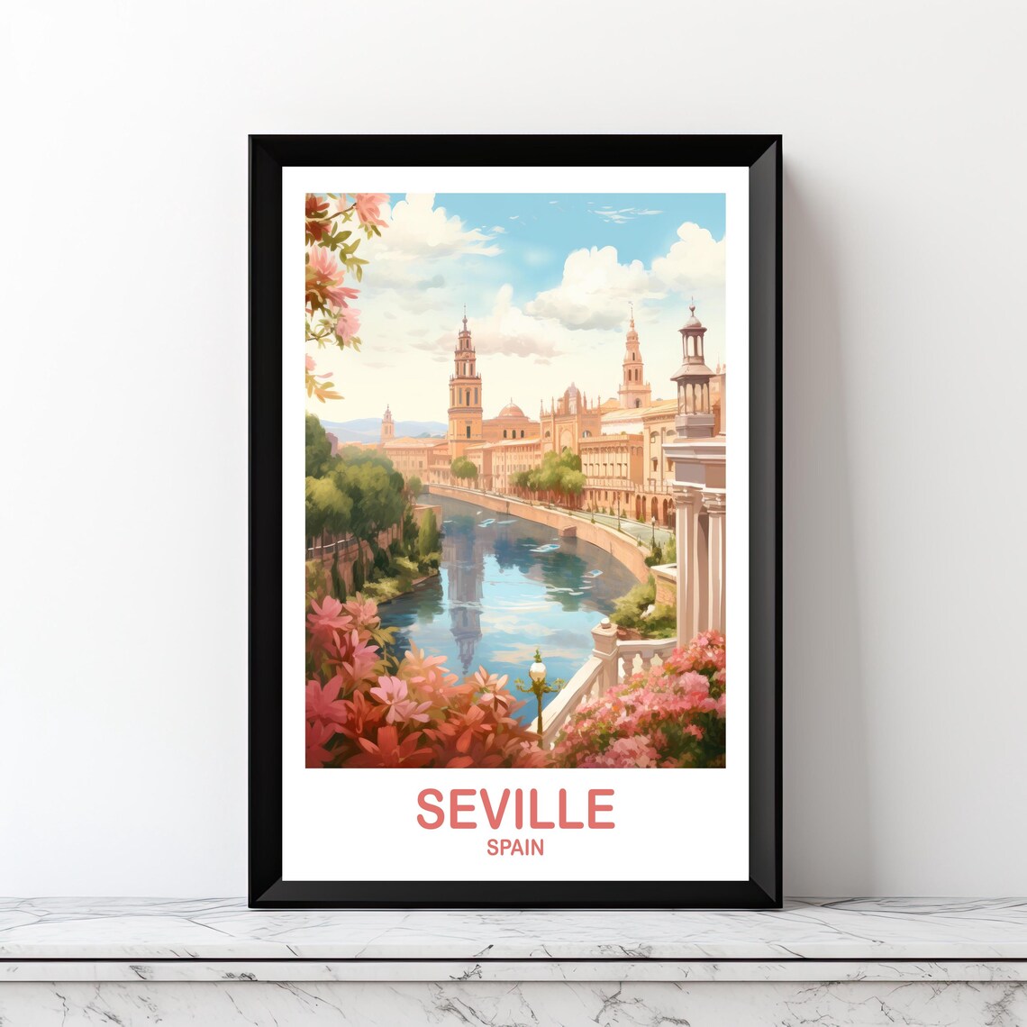 Seville Travel Poster, Souvenir Gift