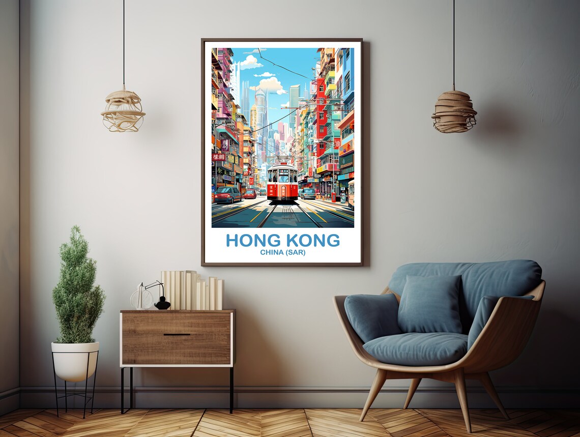 Hong Kong Travel Art Travel Wall Art Travel Poster - Image 3