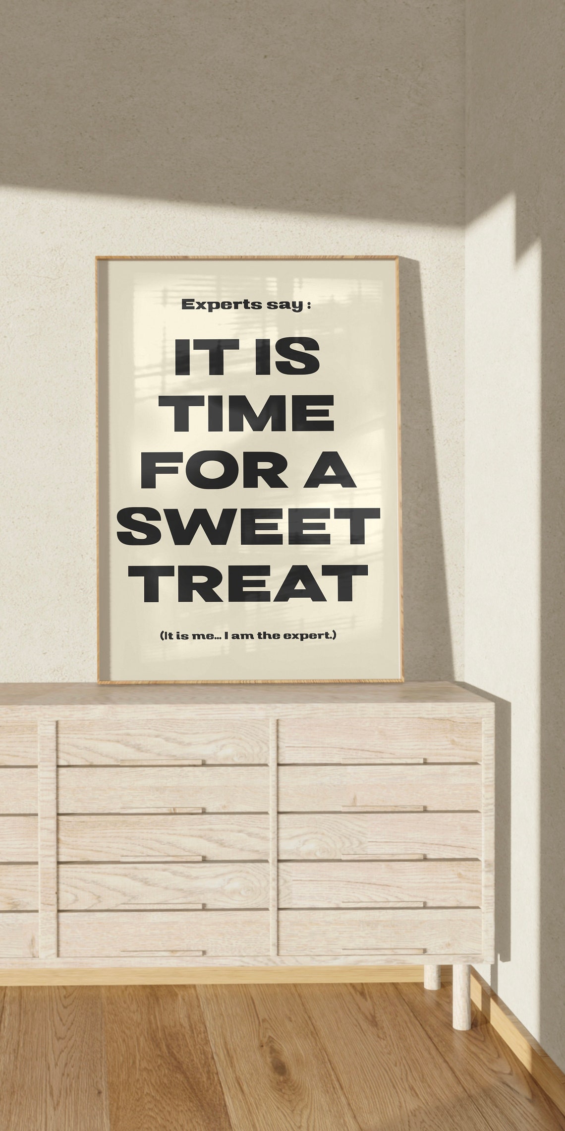 It Is Time For A Sweet Treat Funny Kitchen Typography Poster - Image 3