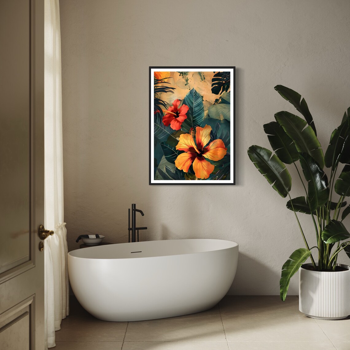 Hibiscus Tropical Flower Art Print, Hawaiian Aesthetic - Image 4