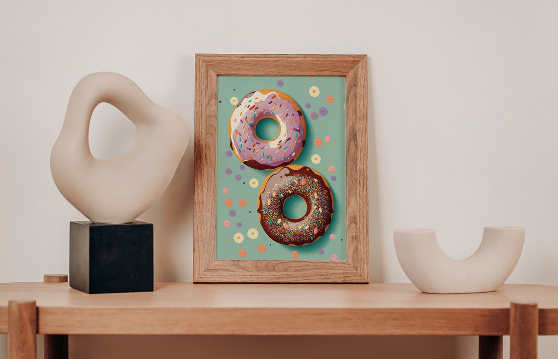 Modern Coffee Shop Decor Bakery Donuts Poster French Cafe Art - Image 2