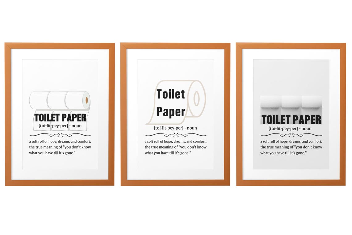 Toilet Paper Funny Bathroom Dictionary Definition Humor Poster - Image 4