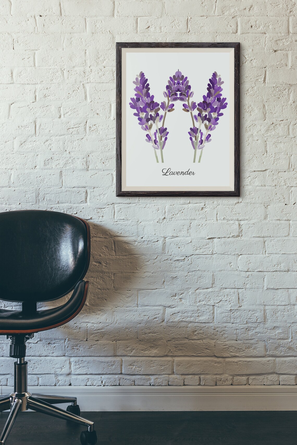 Lavender Watercolor Purple Floral Botanical Calm Bedroom Decor Poster