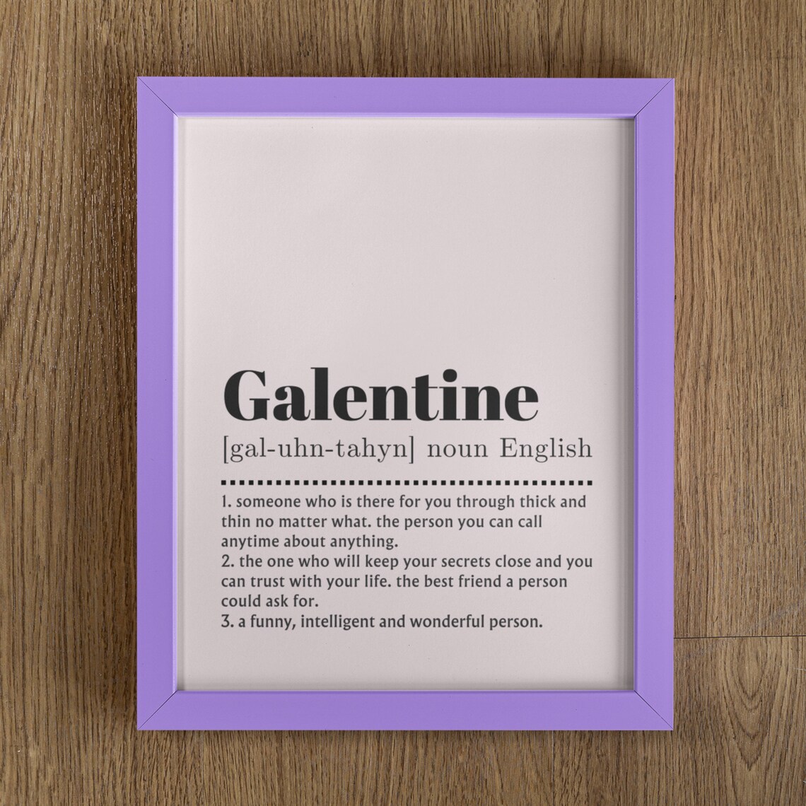Galentine Definition Print, Galentine's Day Gift - Image 3