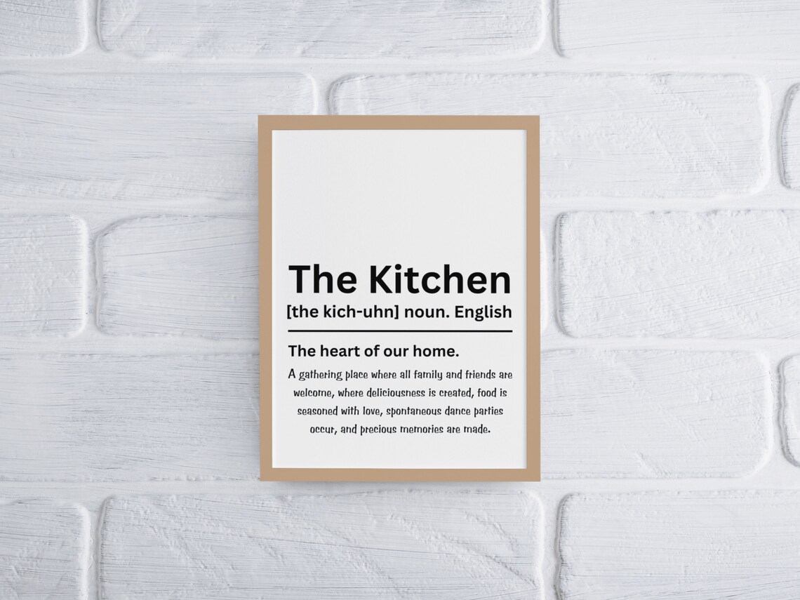 The Kitchen Dictionary Definition Poster Heart Of The Home Gift - Image 5