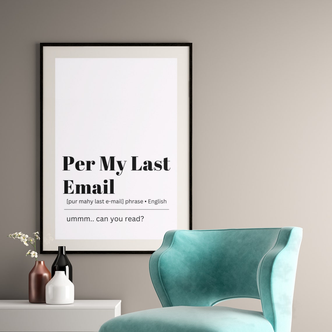 Per My Last Email Funny Definition Office Humor Coworker Gift Poster - Image 6