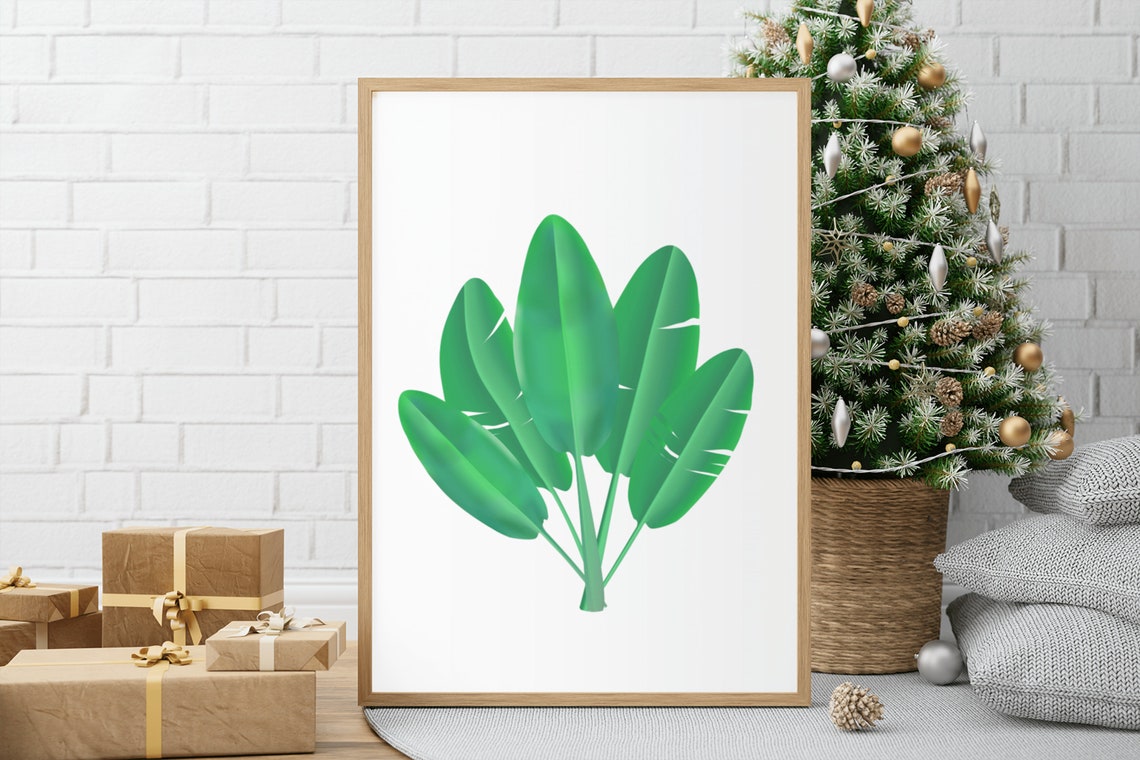 Banana Leaves Cluster Tropical Green Botanical Wall Decor Poster - Image 7