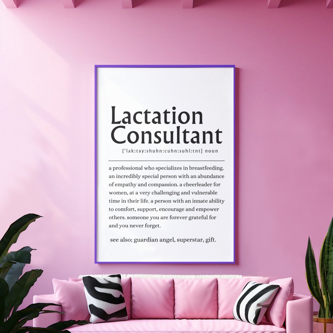 Lactation Consultant Definition Breastfeeding Hero Gift Poster