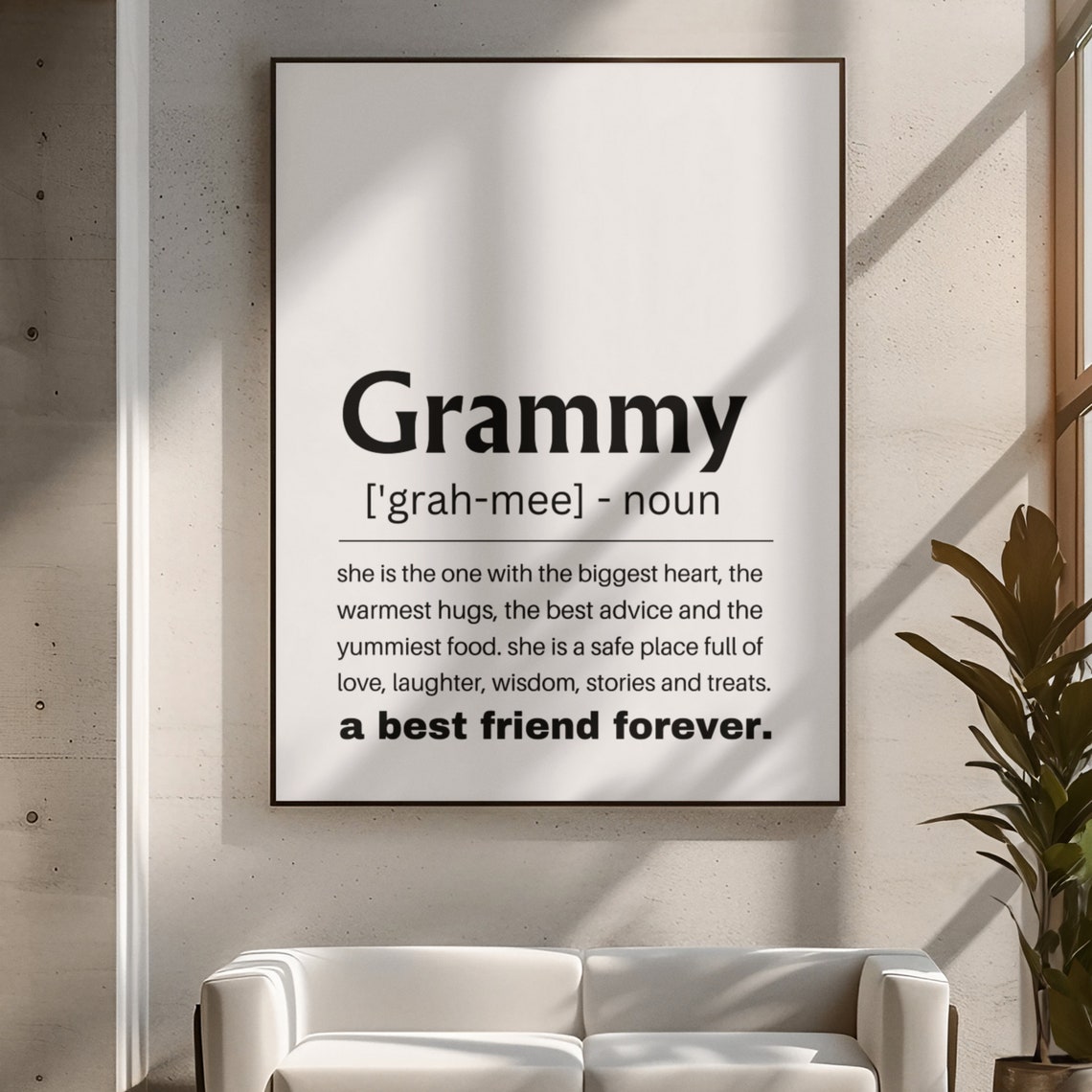 Grammy Definition Sign Best Friend Forever Gift Family Poster - Image 6