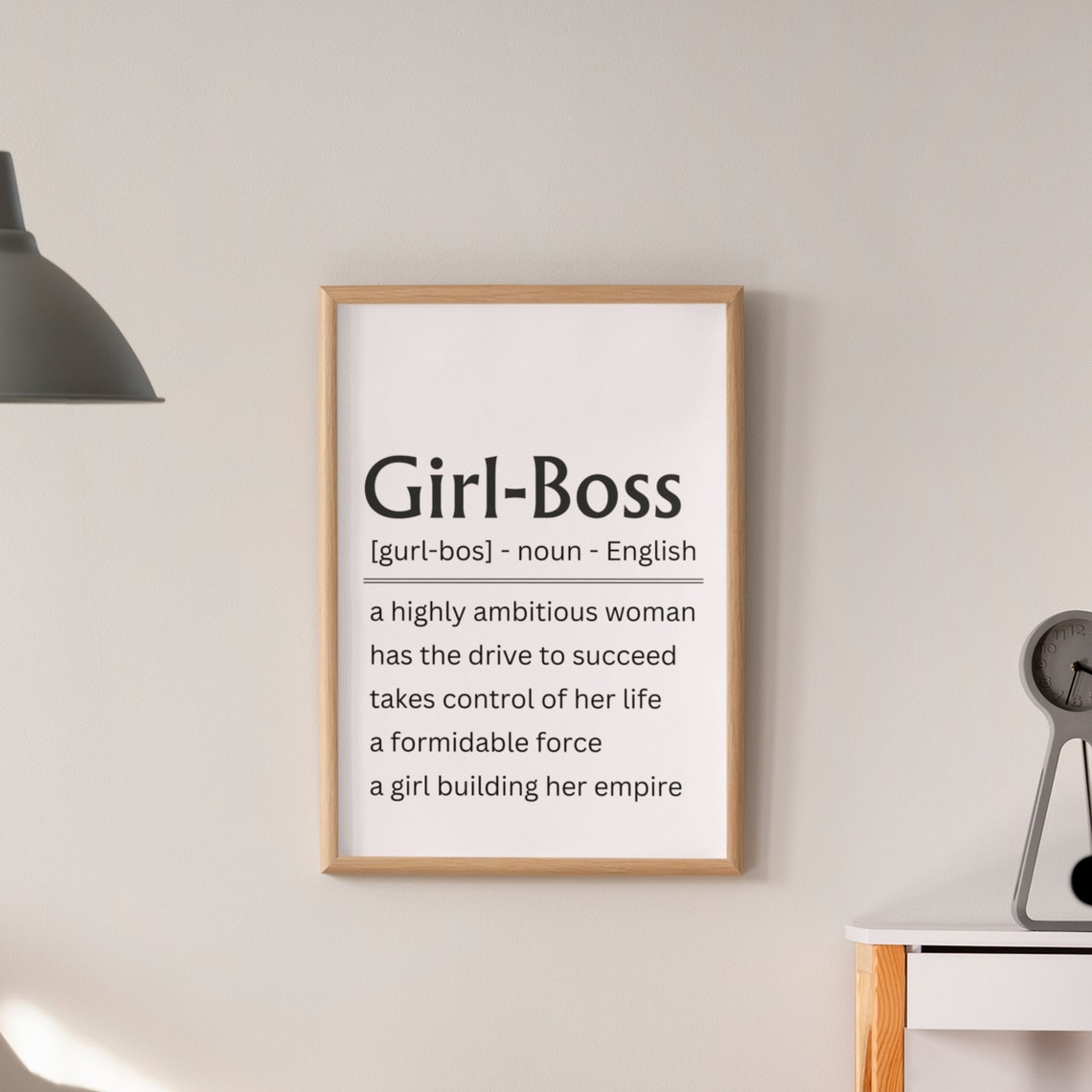 Girl Boss Definition Poster Empowering Woman Office Decor Gift - Image 2