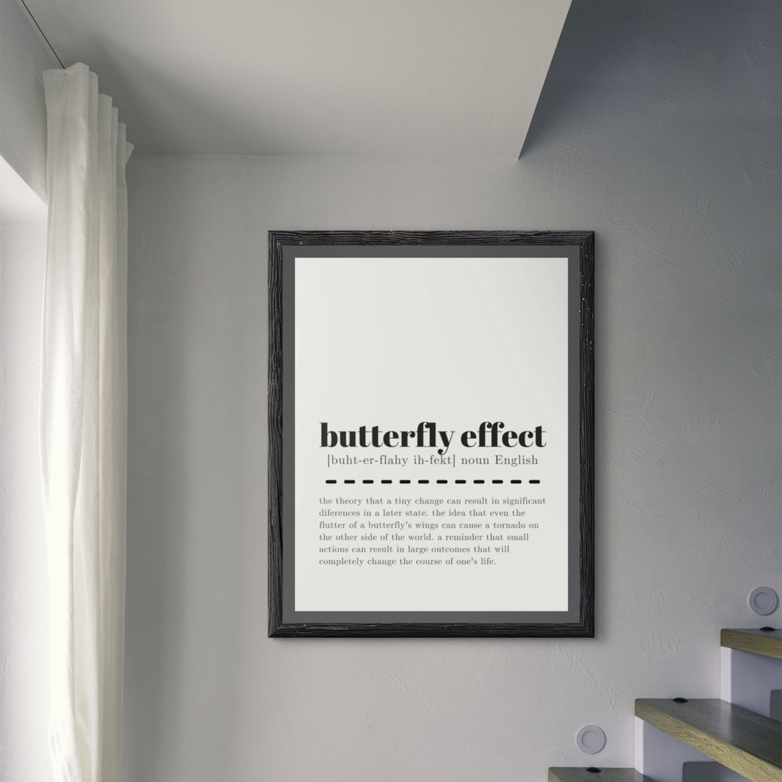 Butterfly Effect Definition Sign Inspirational Wall Decor Poster