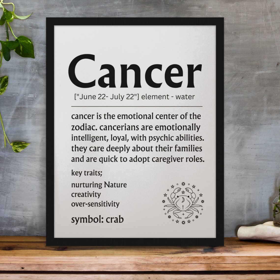 Cancer Definition Print Cancer Gifts Cancer Print Cancer Decor Zodiac Gifts Cancer Birthday Gift - Image 6