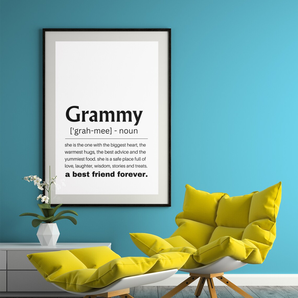 Grammy Definition Sign Best Friend Forever Gift Family Poster - Image 8