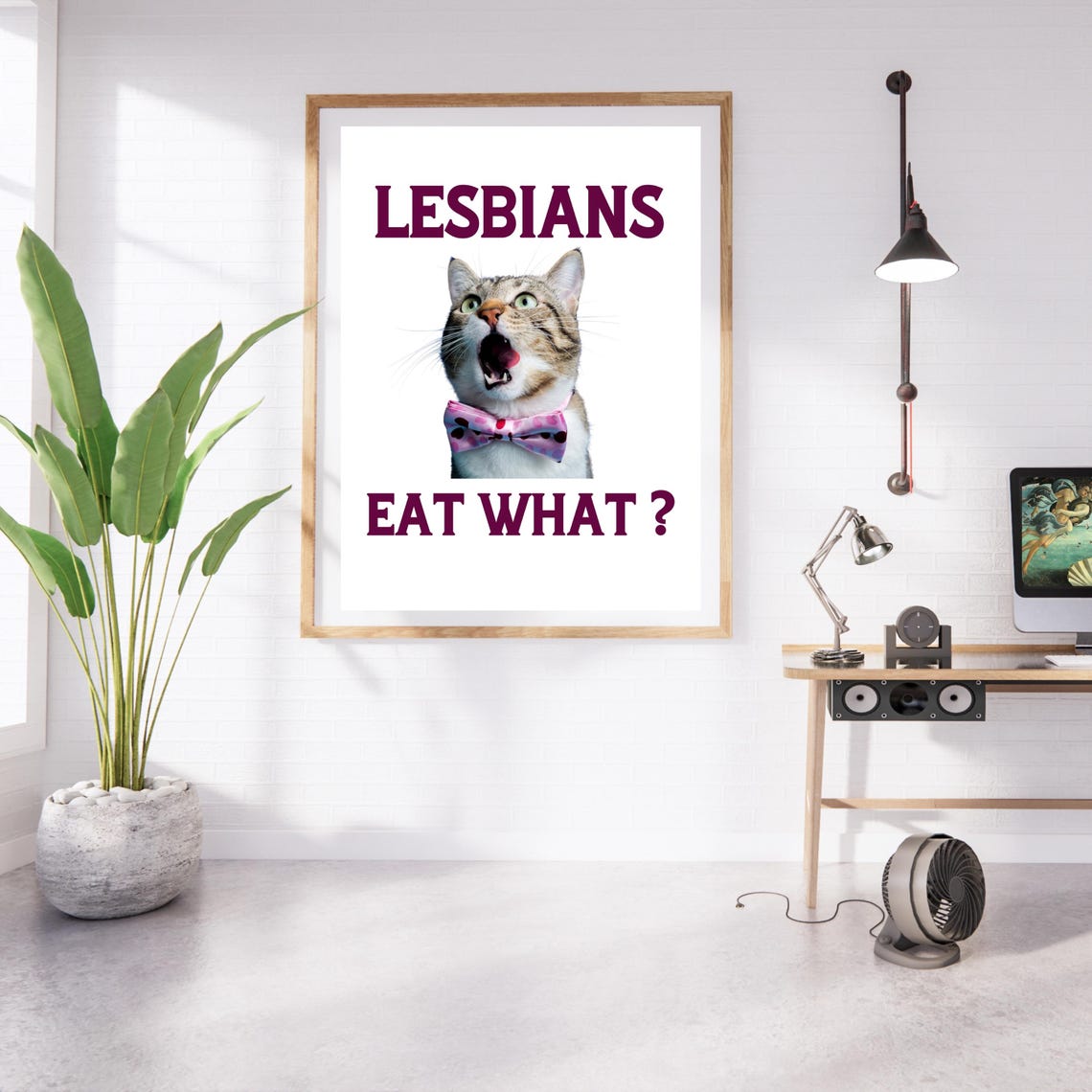 Lesbians Eat What Funny Art Print Gift For Lesbian Girlfriend Wall Artwork - Image 9