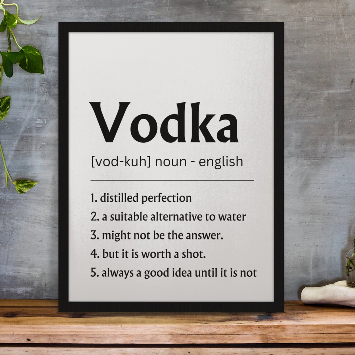 Vodka Definition Funny Quote Bar Cart Home Bar Decor Gift Poster - Image 9