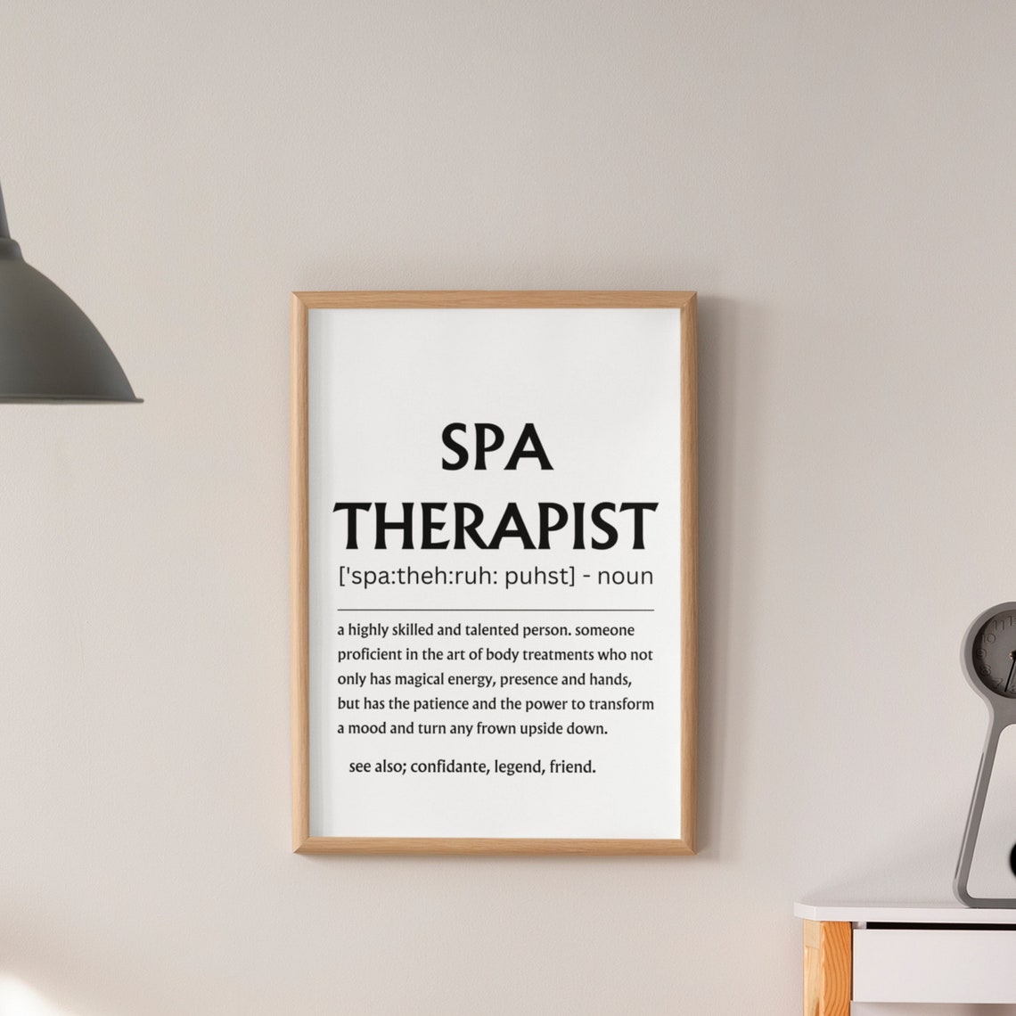Spa Therapist Definition Body Treatment Appreciation Gift Poster - Image 6