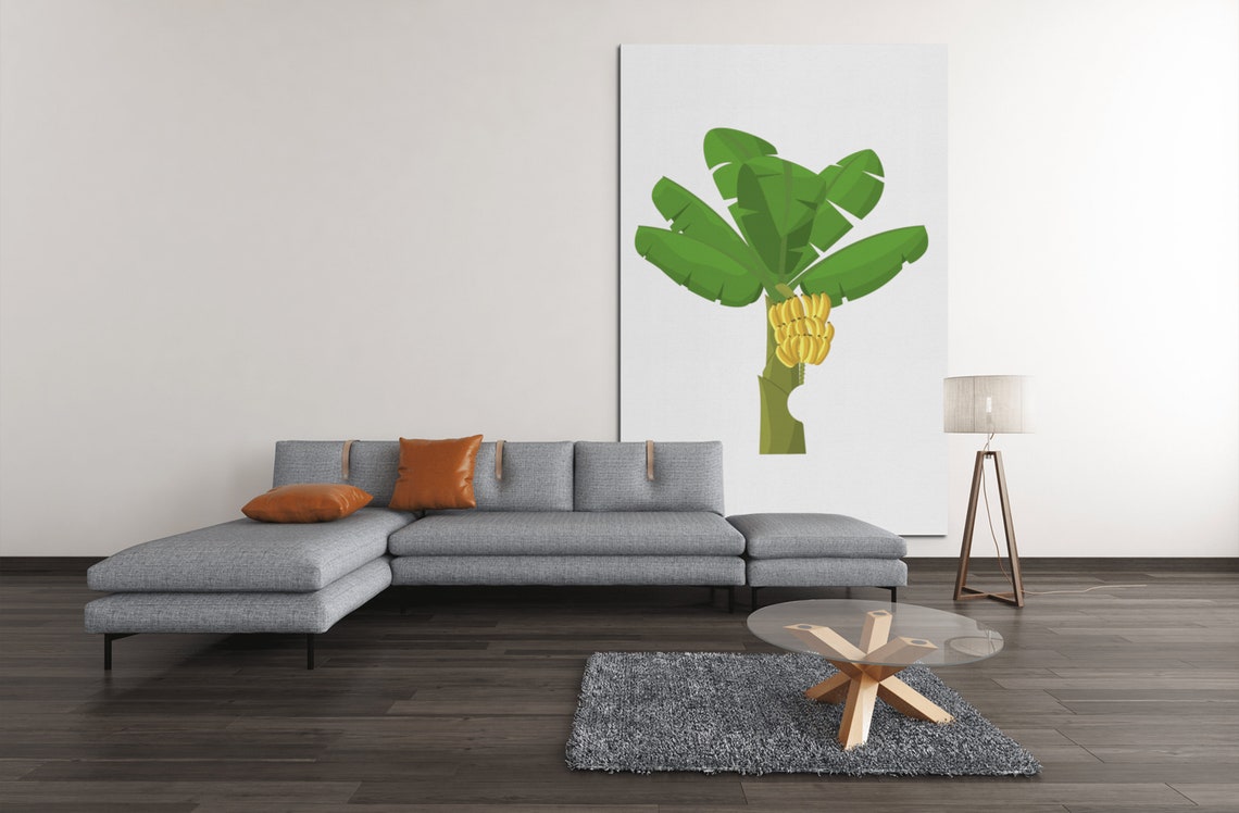 Banana Tree Tropical Illustration With Banana Fruit Wall Poster - Image 10