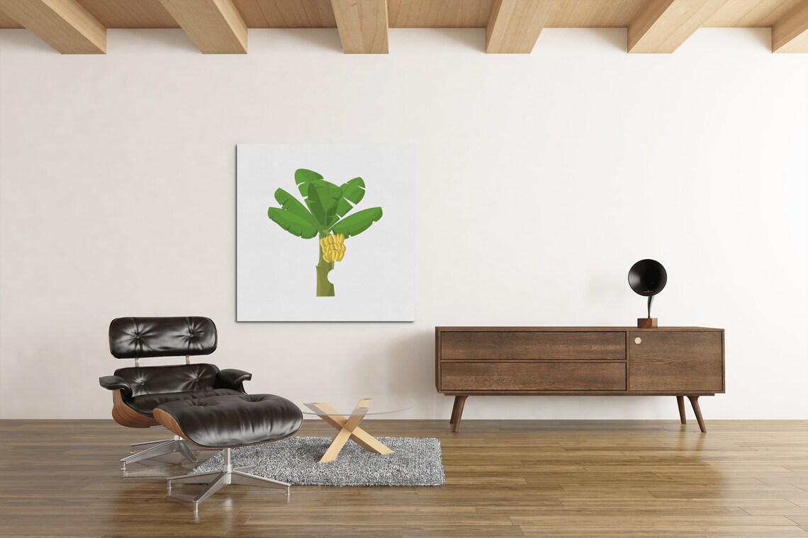 Banana Tree Tropical Illustration With Banana Fruit Wall Poster - Image 6