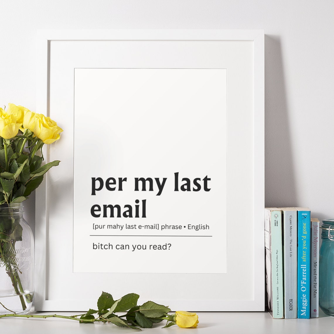 Per My Last Email Funny Office Quote Definition Coworker Wall Poster - Image 2