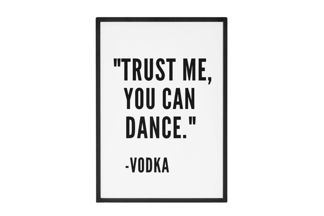 Trust Me You Can Dance Vodka Funny Home Quote Party Wall Poster - Image 9