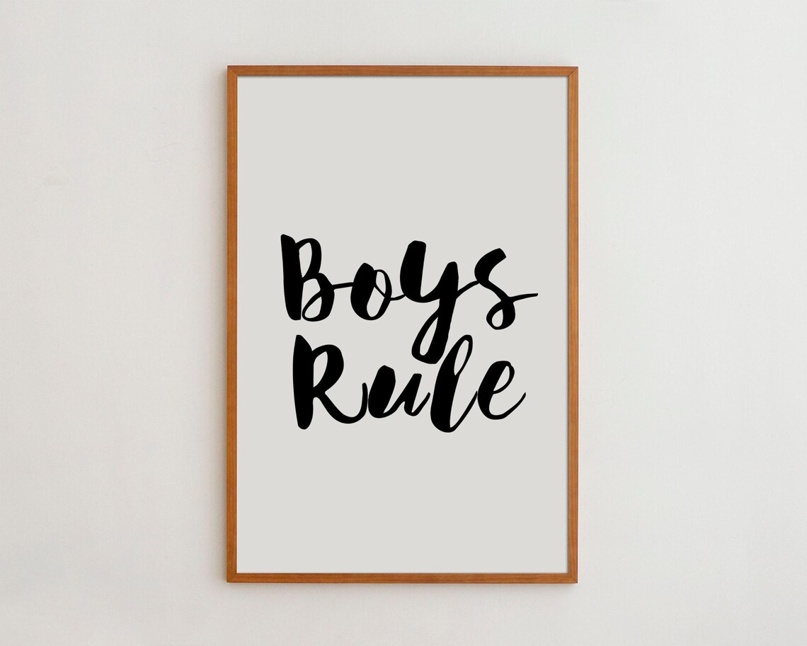 Funny Nursery Typography Poster for Kids Room Decor