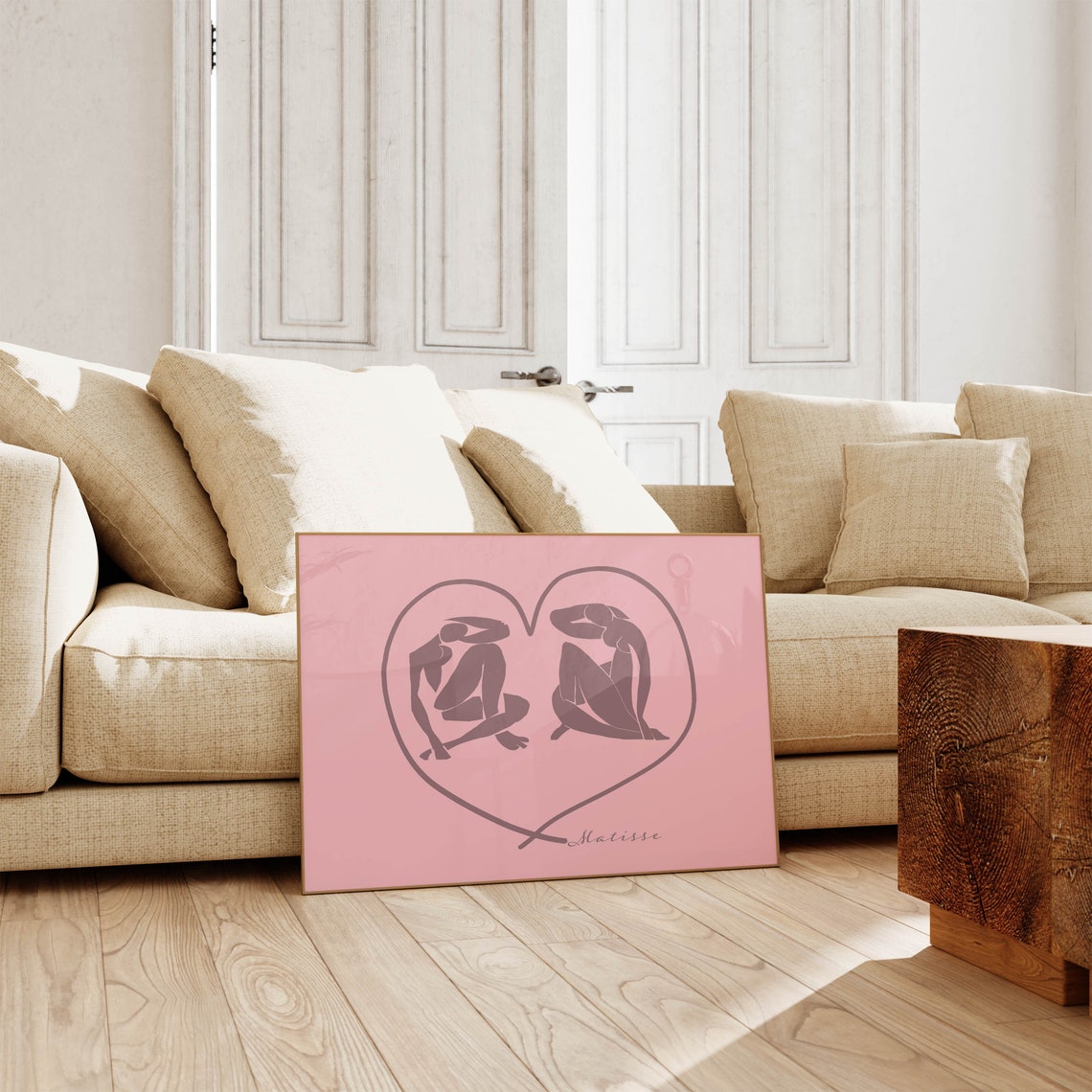 Pink Love Print Henri Matisse Poster Mid Century Modern Abstract Wall Art Minimalist Decor - Image 3
