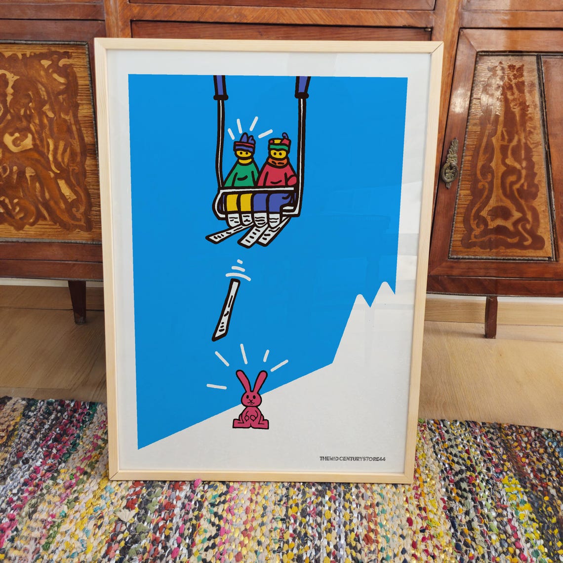 Lift Drop Quirky Ski Lift Wall Art - Image 3