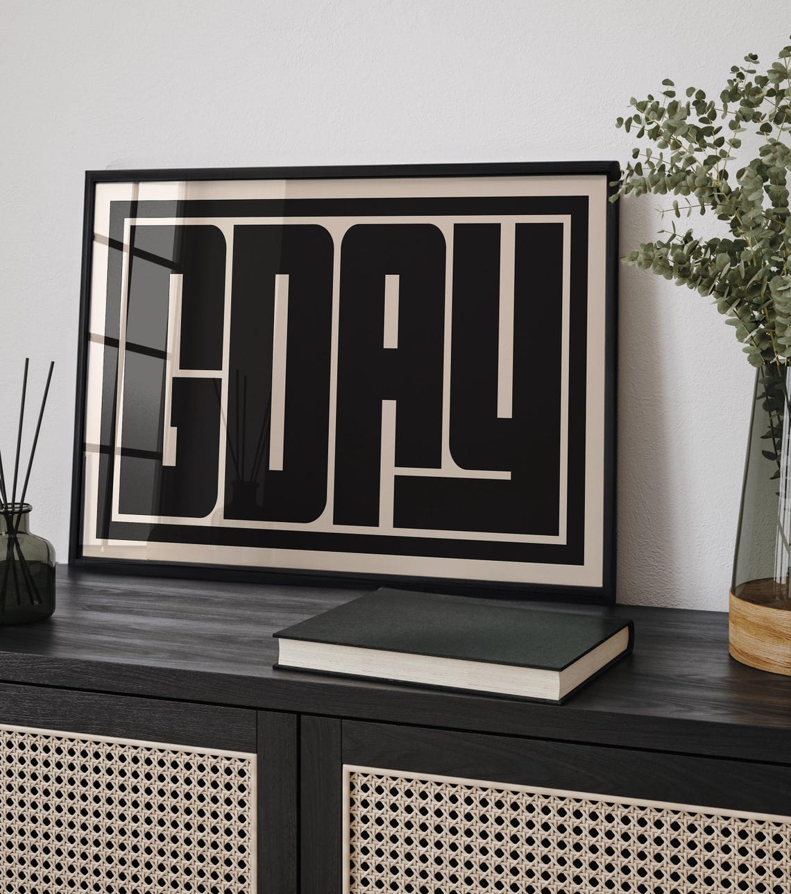 G'Day Bold Black Minimalist Australian Typography Wall Poster - Image 2