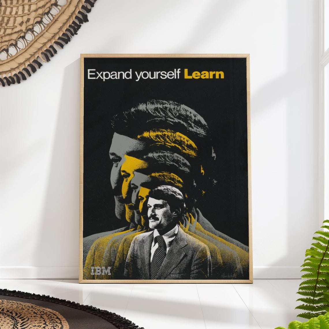 IBM Expand Yourself Learn Vintage Motivational Office Portrait Poster
