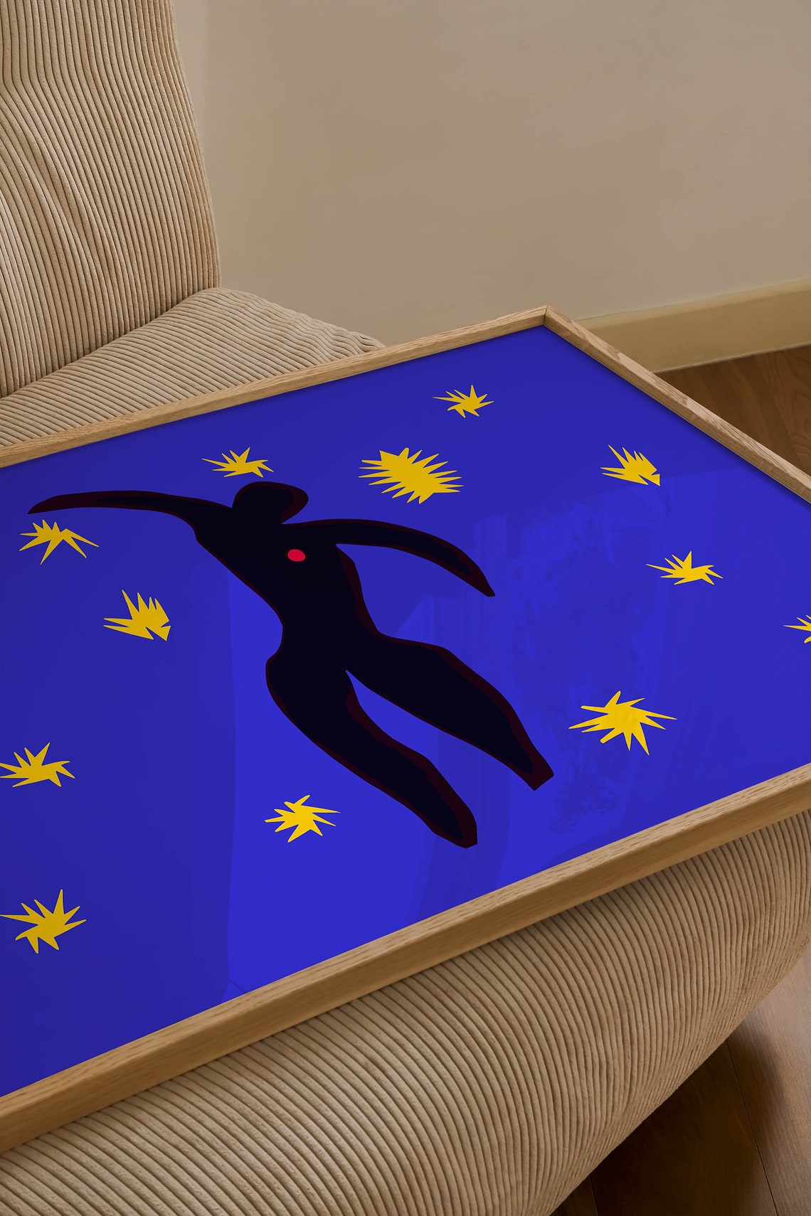 Henri Matisse Icarus 1947 Dark Silhouette Among Yellow Stars Poster - Image 2