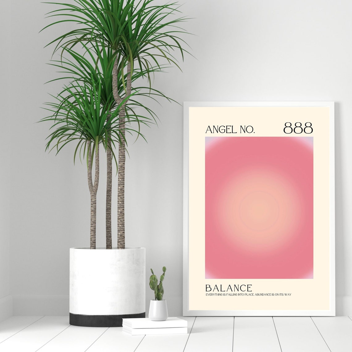 Angel Number 888 Spiritual Aura Poster Colourful Art Print Angel Number Wall Art Energy Wall Art Spiritual Poster - Image 3