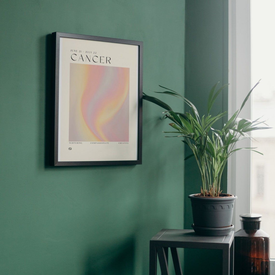 Cancer Art Print Horoscope Zodiac Art Astrology Art Star Sign Energy Art Cancer Poster Cancer Gift - Image 4