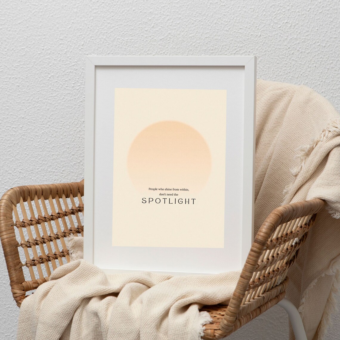Shine From Within Spotlight Self Love Minimalist Quote Poster Sun - Image 2