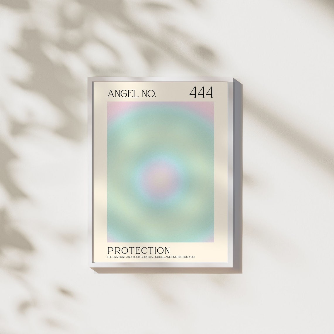 Angel No 444 Protection Pastel Aura Circle Spiritual Guide Poster - Image 4