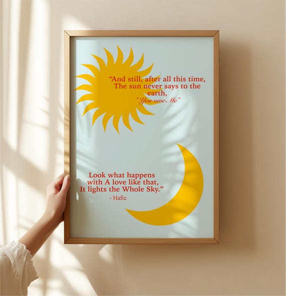 Hafiz Poempoetry Poster Print Download Museum Vintage Gallery Wall Art Modern Digital