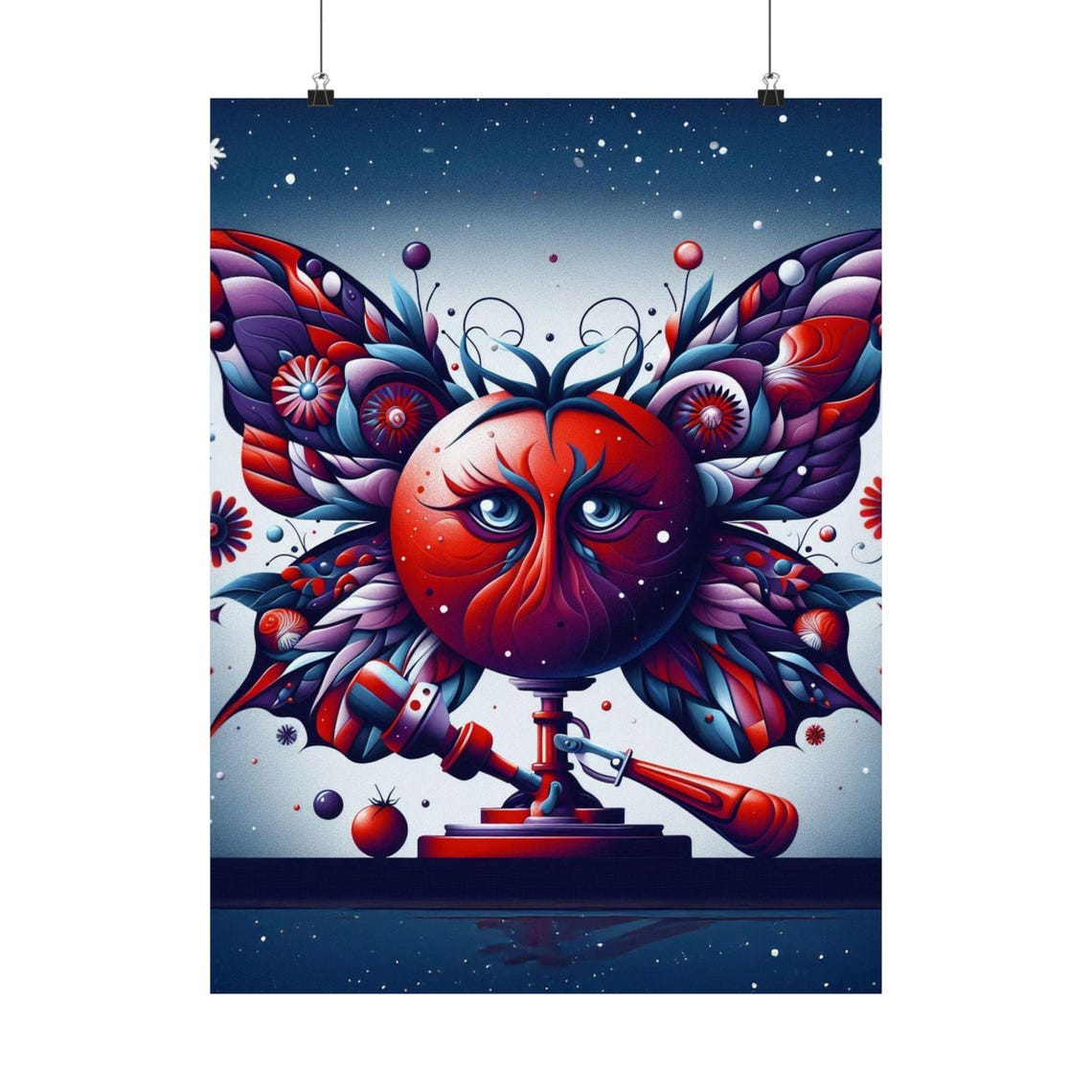 Tomatoes Poster, Abstract Butterfly Art Print - Image 4