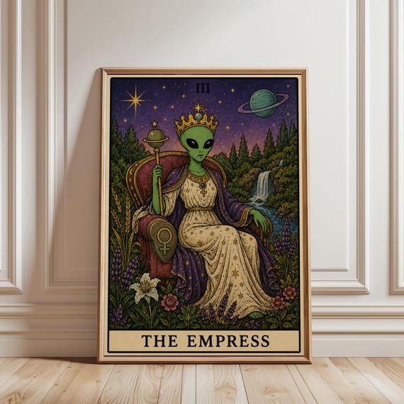 Empress Tarot Card, Celestial Gothic Decor