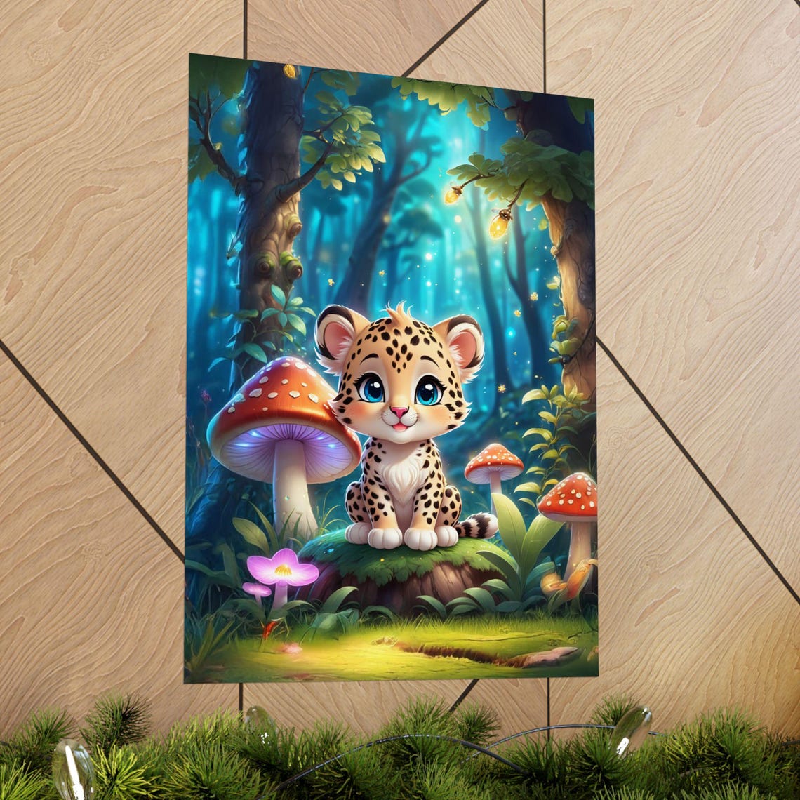 Leopard Whimsical Animal Nursery Decor Art Print - Image 3