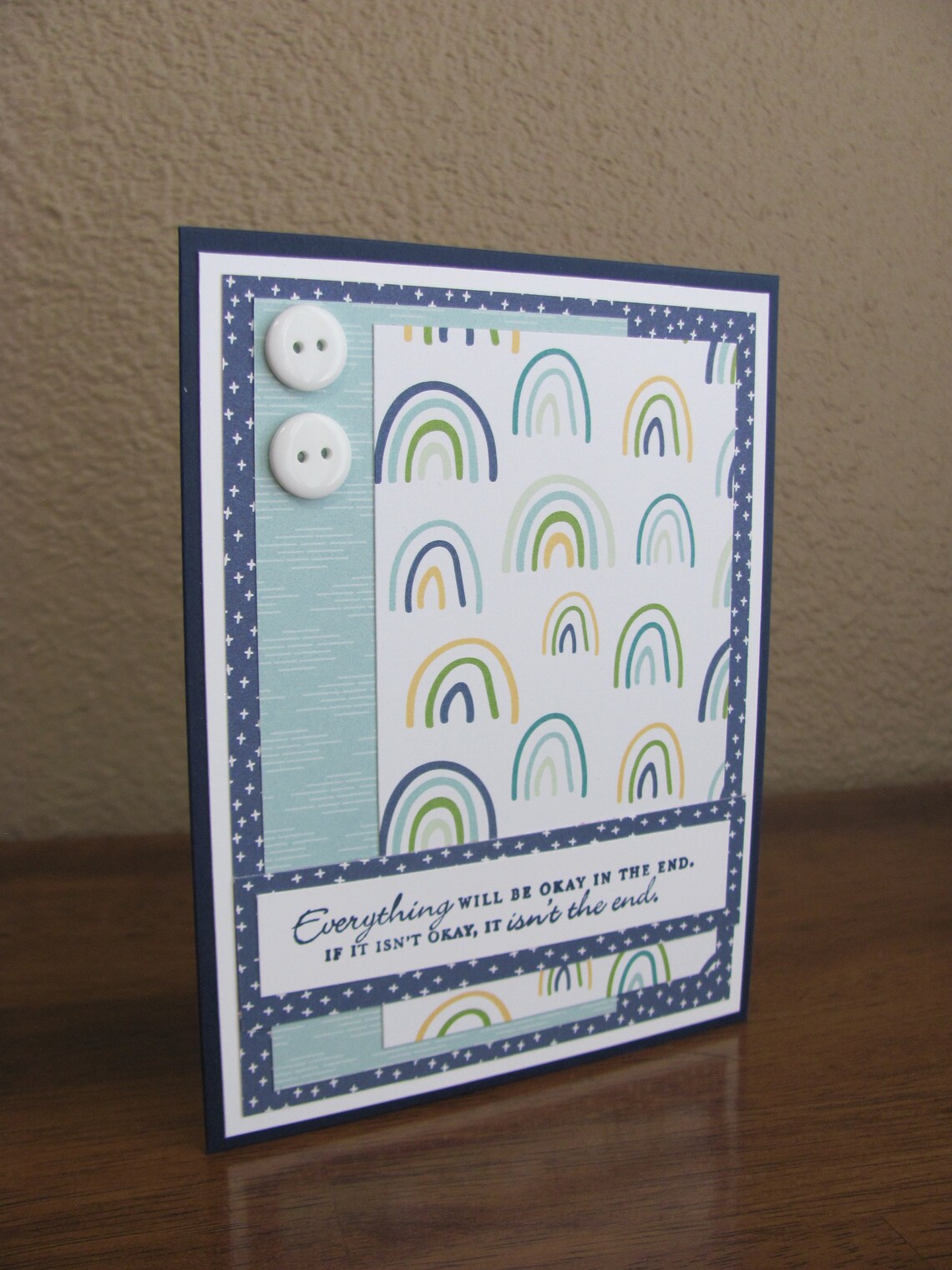 Rainbow Everything Will Be Okay In The End Encouragement Card - Image 2