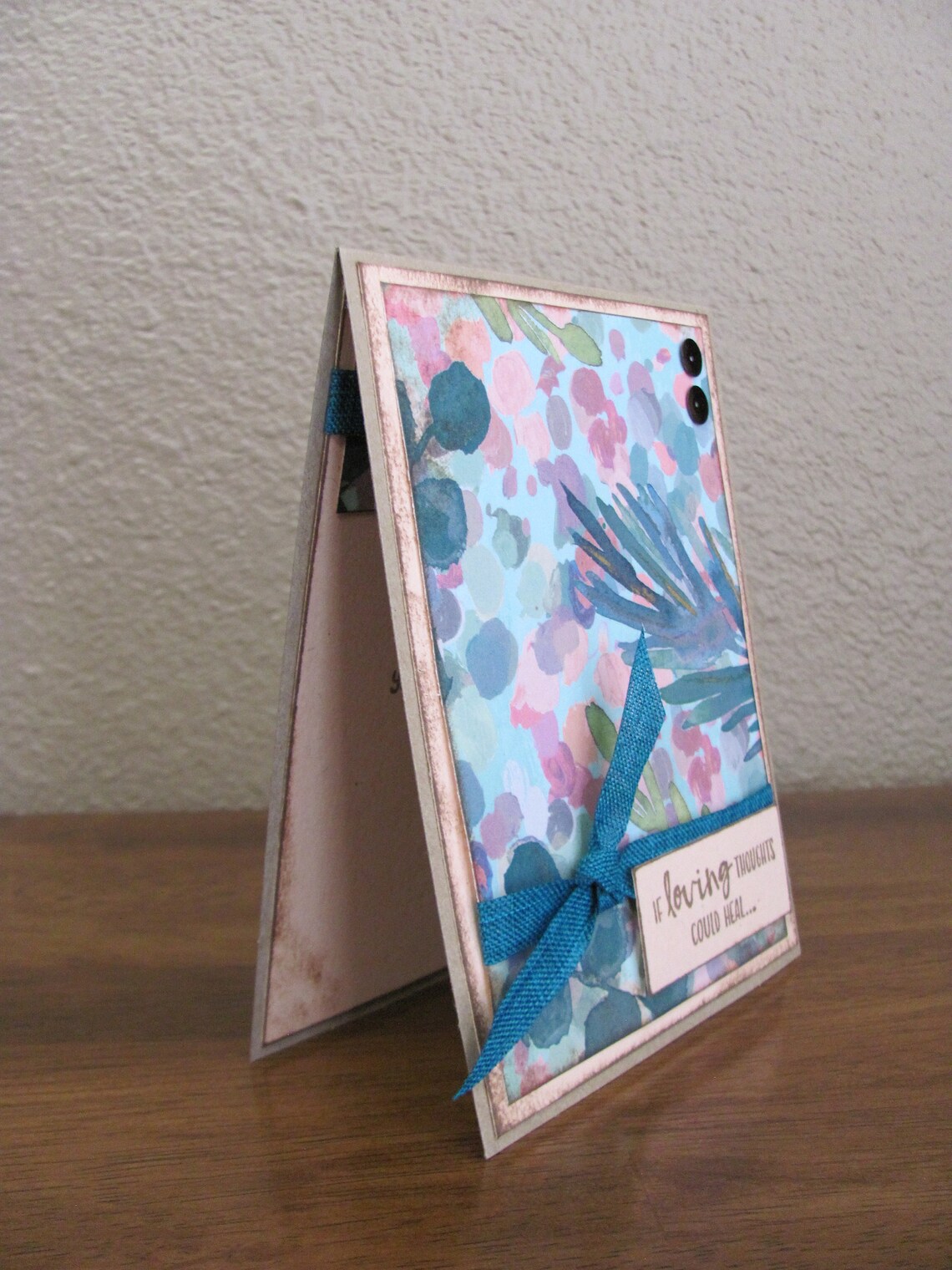 Watercolor Floral, If Loving Thoughts Get Well Soon Card - Image 2