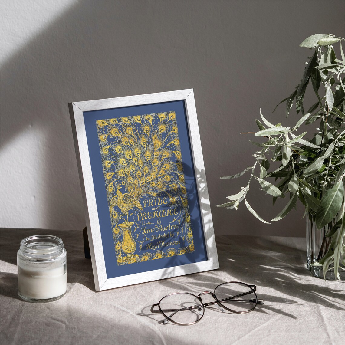 Jane Austen Pride And Prejudice Peacock Edition Book Cover Art Print - Image 4