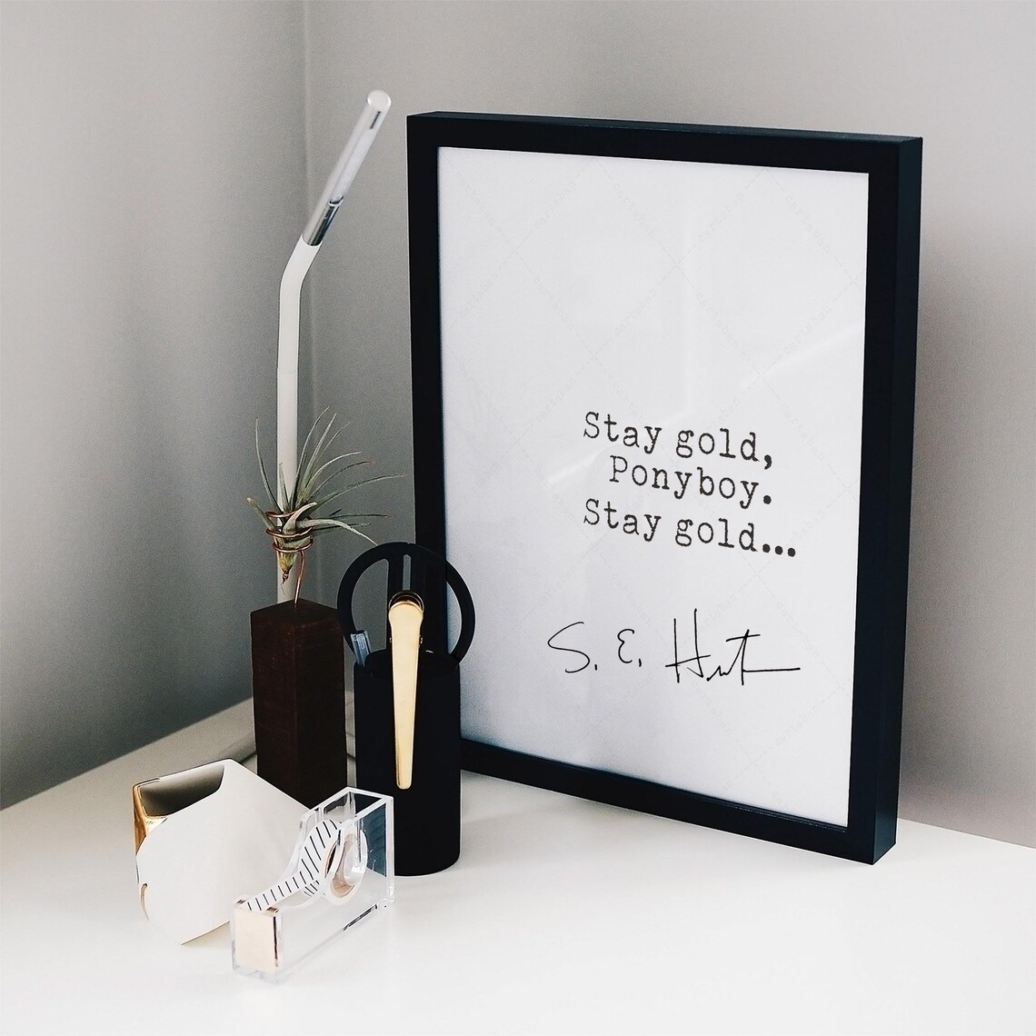 Stay Gold, The Outsiders Book Quote Art Print - Image 2