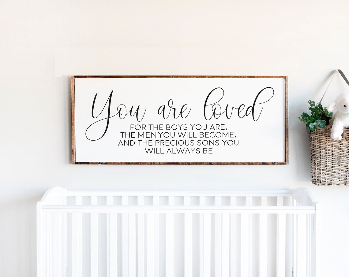 You Are Loved Nursery Kids Room Quote Art Print