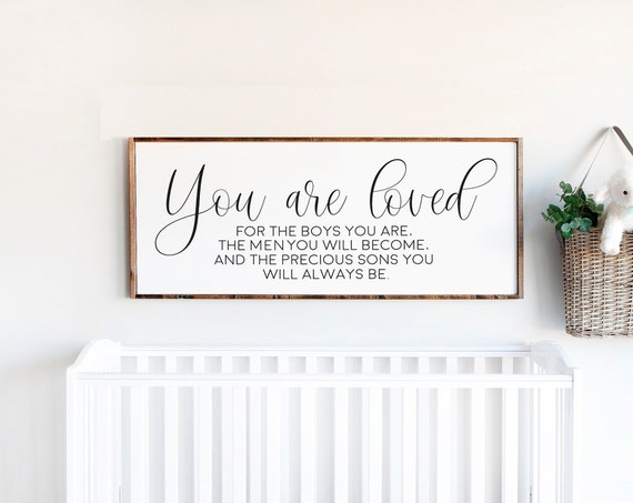 You Are Loved Nursery Kids Room Quote Art Print