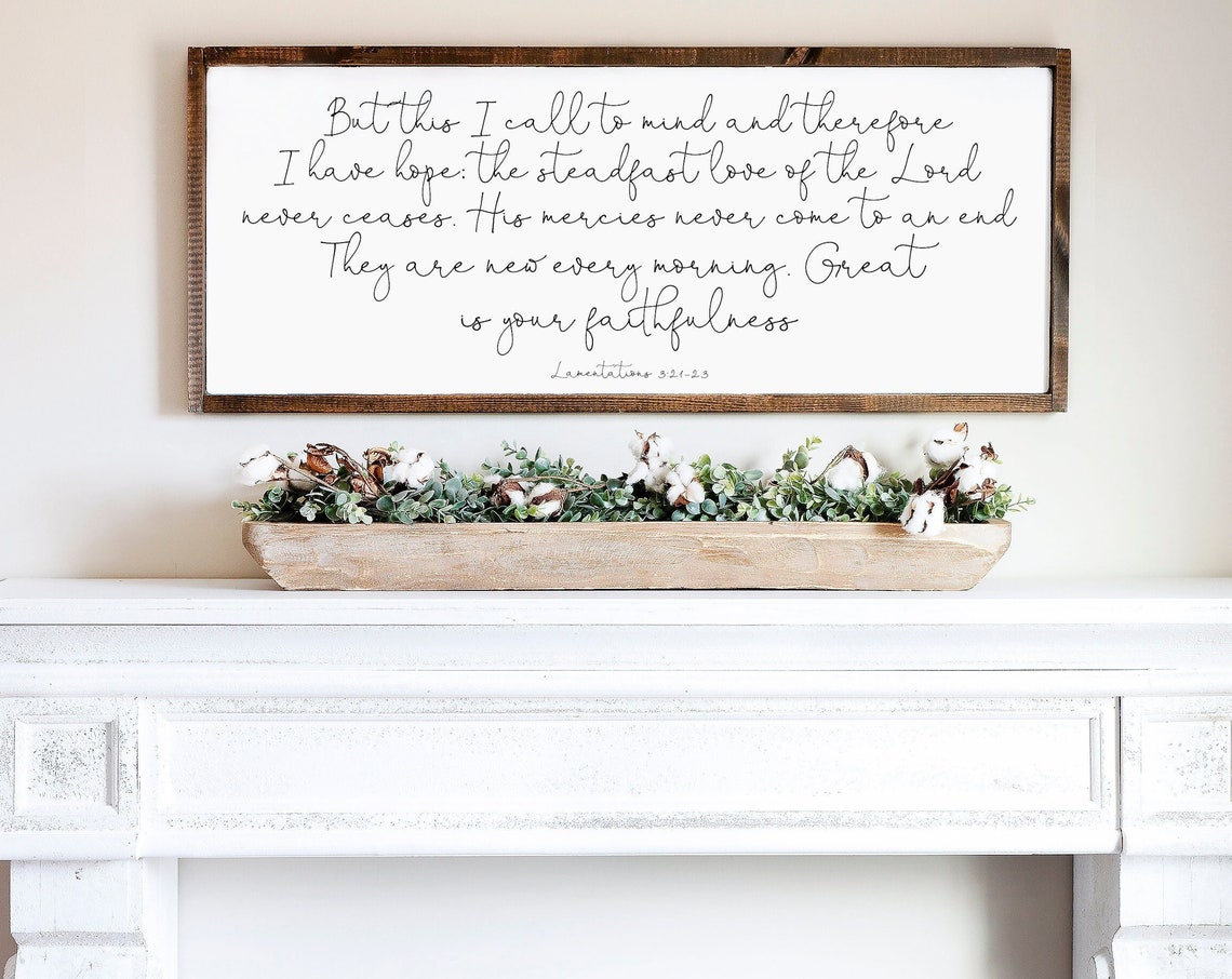 Great Is Your Faithfulness Lamentations 3 21 23 Scripture Wall Poster