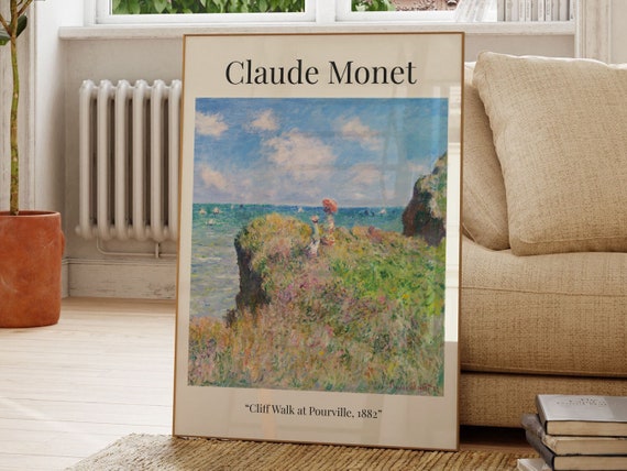 Cliff Walk At Pourville Claude Monet Famous Painting Painting Poster Modern Wall Art Art Print