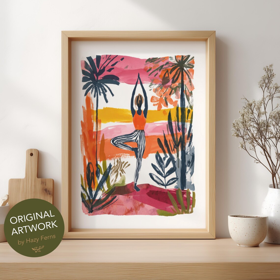 Peaceful Yoga Retreat, Modern Wellness Poster