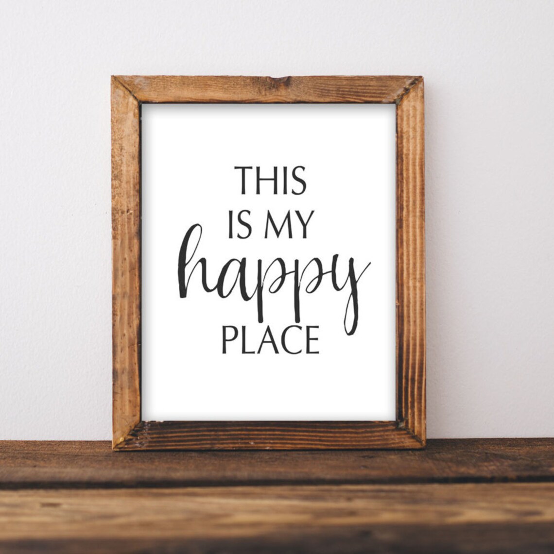 This Is My Happy Place Quote, Typography Art Print