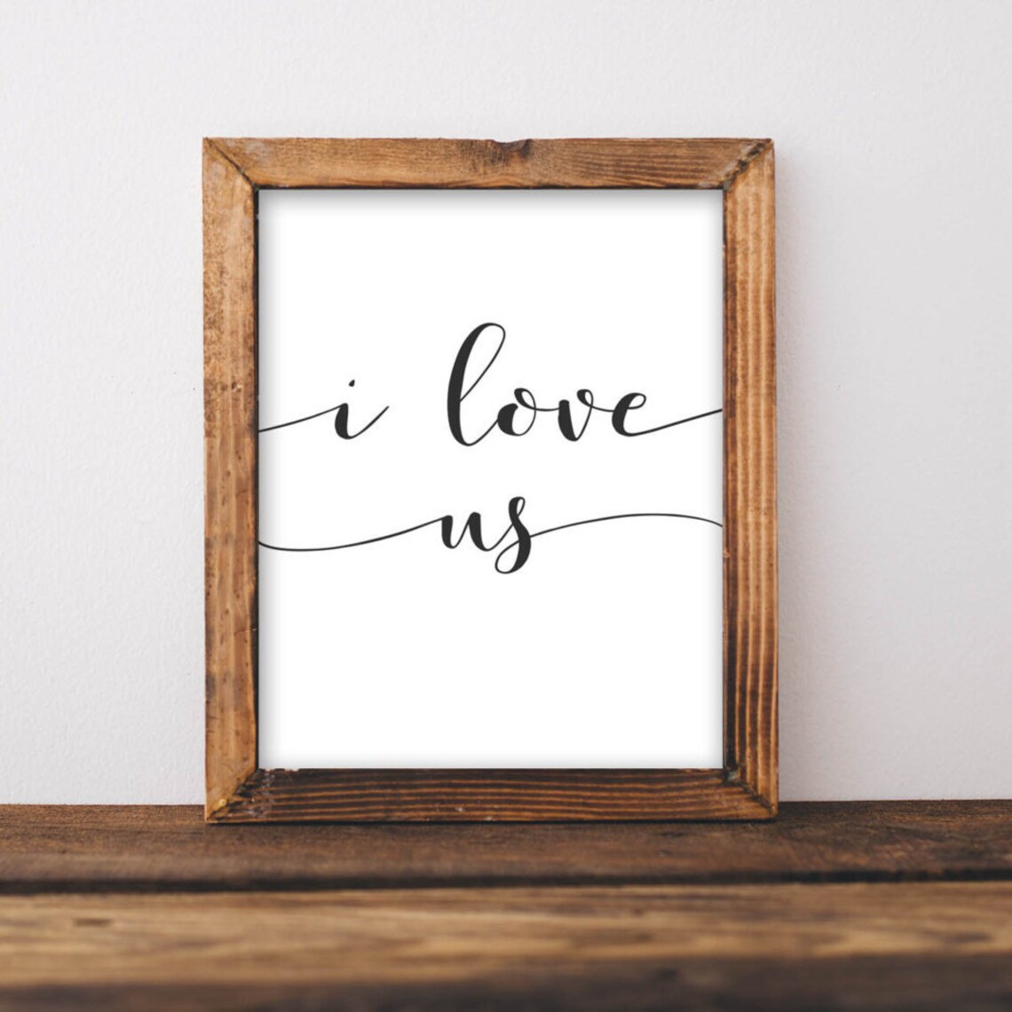 Love Wall Art I Us Quote Wedding Art Print